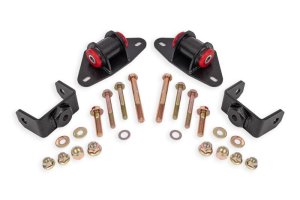 Chevrolet Corvette Motor Mount Kit - BMR Suspension - Polyurethane MM570 - Black Hammertone - `14-`19